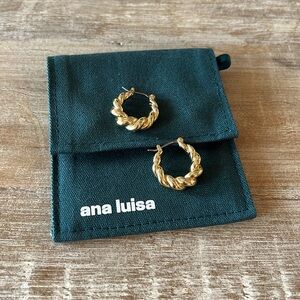 Ana Luisa Paris Twisted Hoop Gold Earrings in Medium